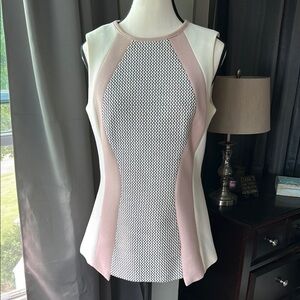 G.I.L.I. Pink and White Heavyweight Professional Top with Zip-up Back